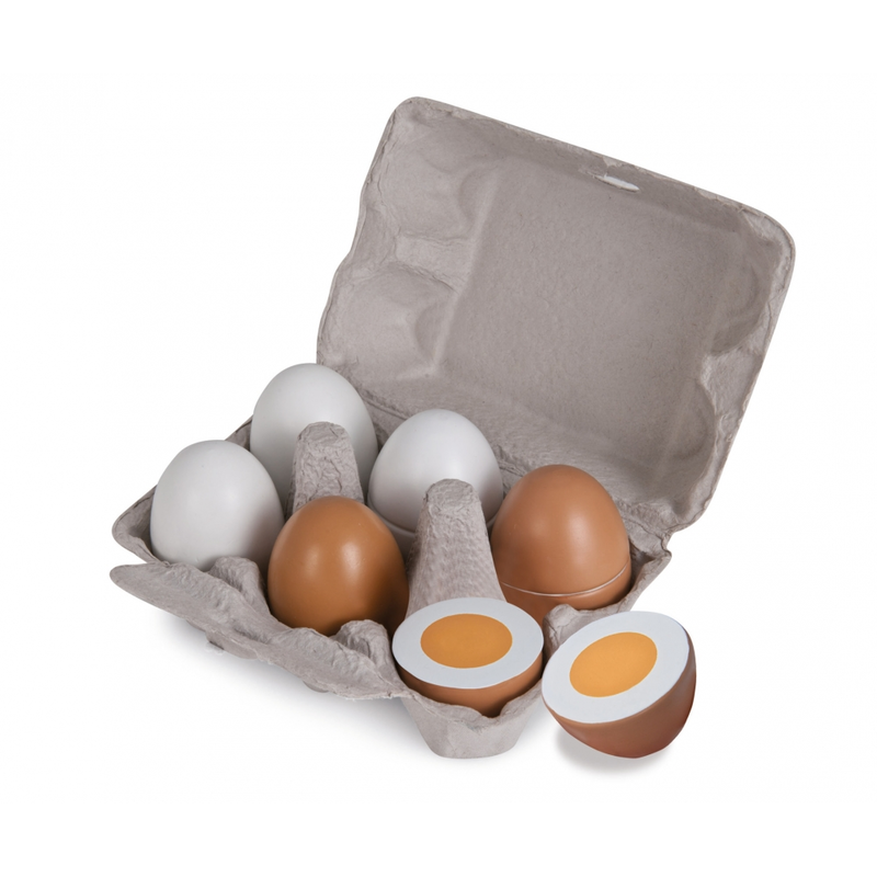 Eichhorn - Eier - Eierbox mit zerteilbaren Eiern Holz-Eier Kaufladen-Zubehr