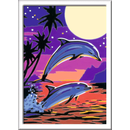 Ravensburger Malen nach Zahlen 27845 - Delfine - Serie E Malset mit Leuchtfarbe