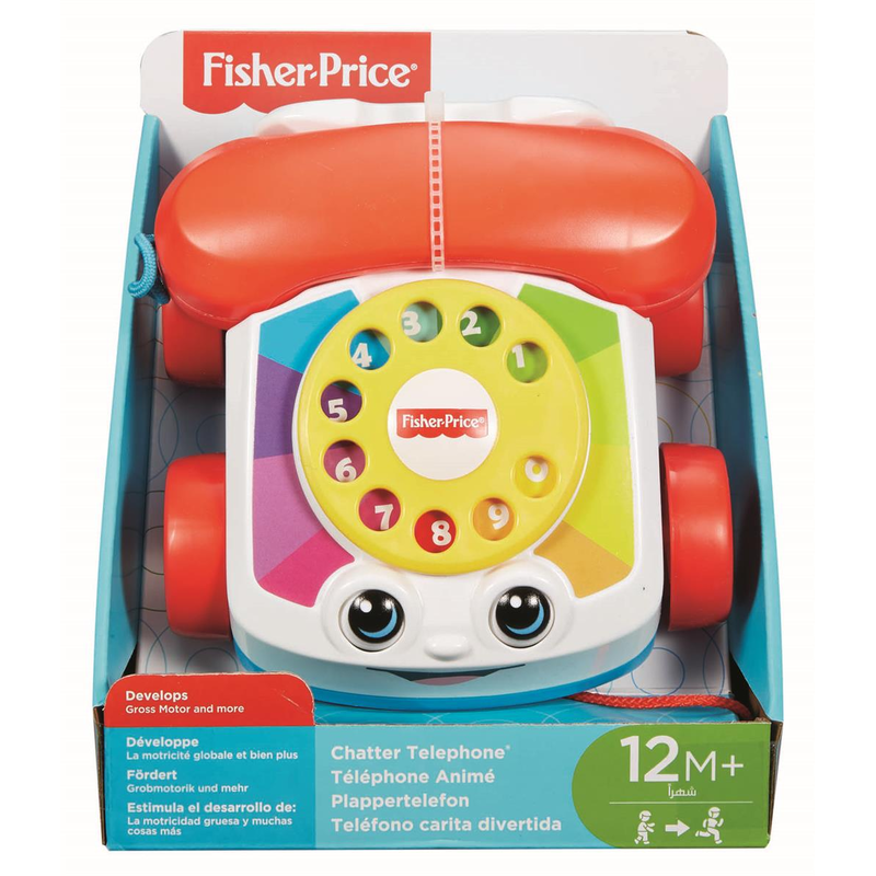 Mattel FGW66 - Fisher-Price Plappertelefon - Telefon Lernspielzeug