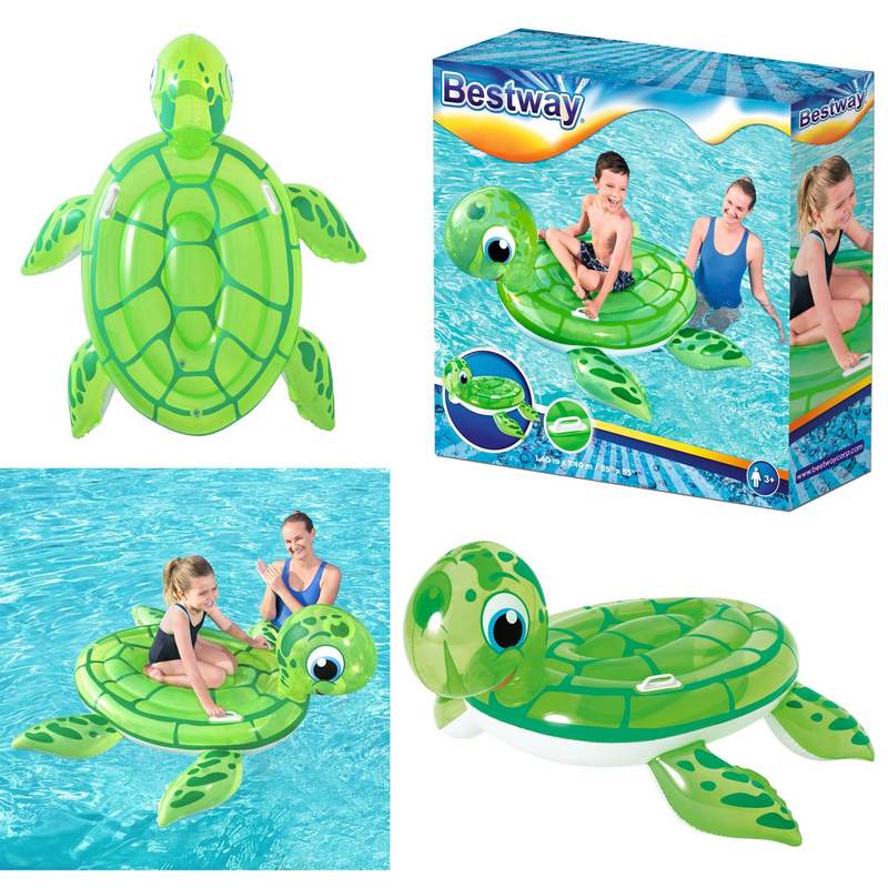 Bestway 41041 - Aufblasbare Schildkrte - Aufblastier Luftmatratze Reittier Schwimmtier Turtle
