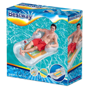 SET: Bestway 43028 - Luftmatratze mit Getrnkehalter - Lounge Schwimmsessel fr Pool - Transparent (2 x)