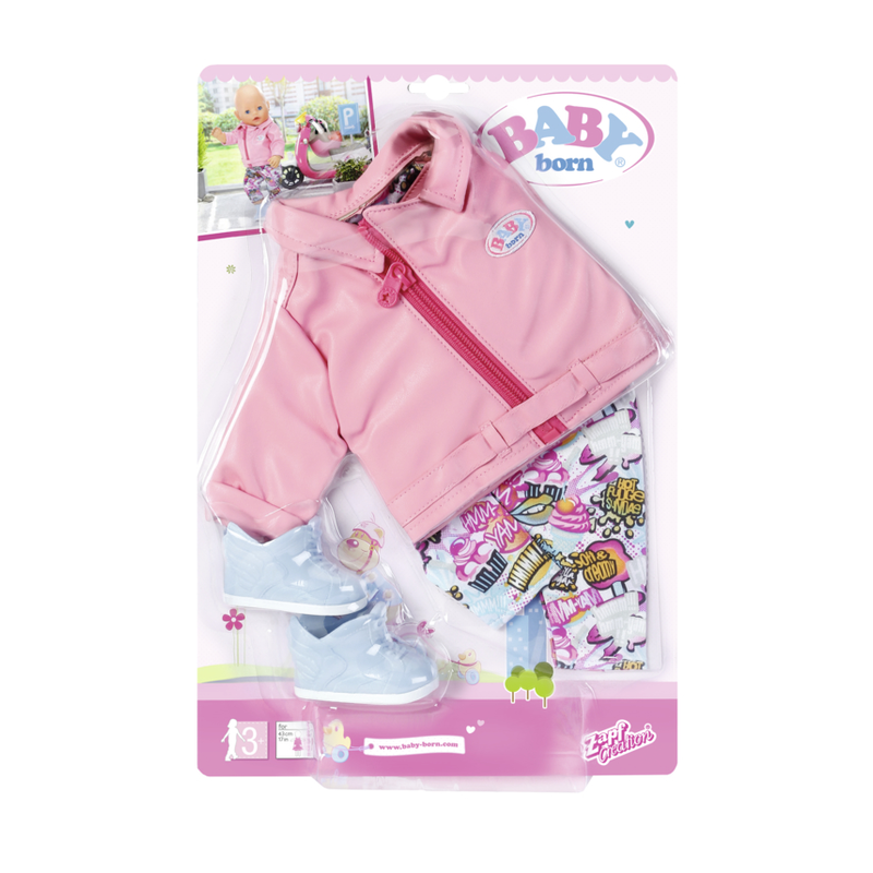 Zapf Creation 825259 - BABY born City - BABY born City Deluxe Scooter Outfit