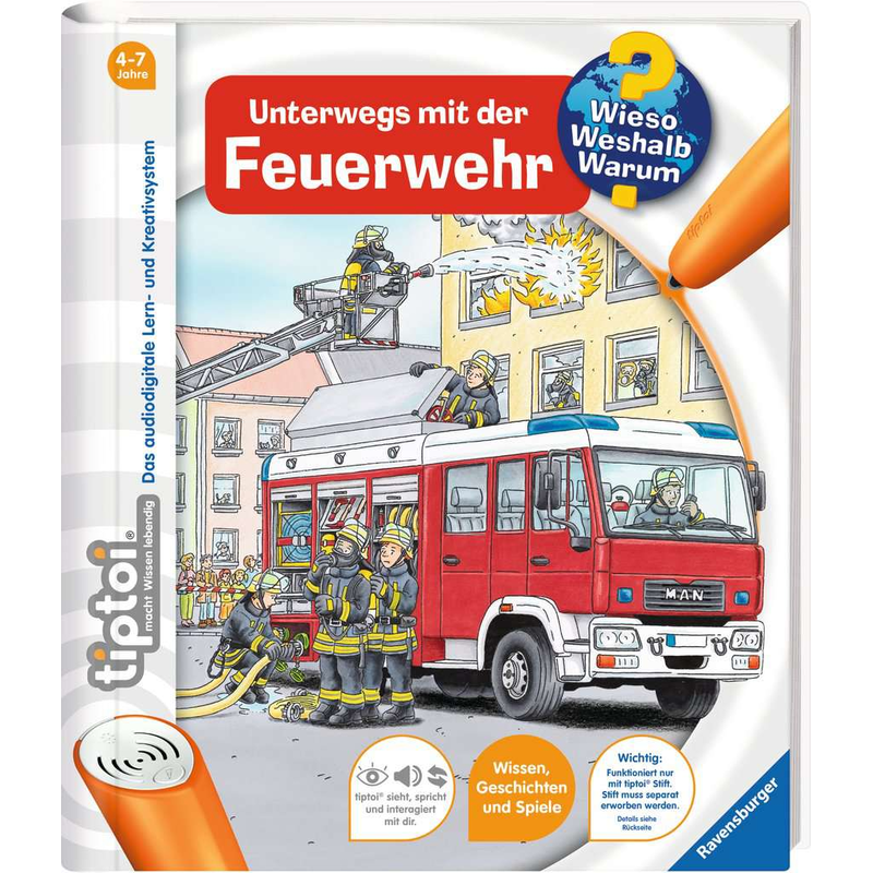 Ravensburger - tiptoi Unterwegs mit der Feuerwehr - Hörspiel Lernbuch Band 6