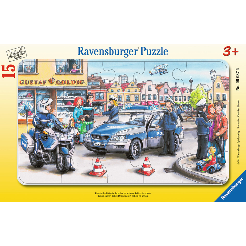 Ravensburger Puzzle: 15 Teile - Einsatz der Polizei - Kinderpuzzle Puzzel