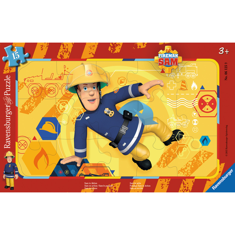 Ravensburger Puzzle: 15 Teile - Sam in Aktion - Kinderpuzzle Puzzel Feuerwehr