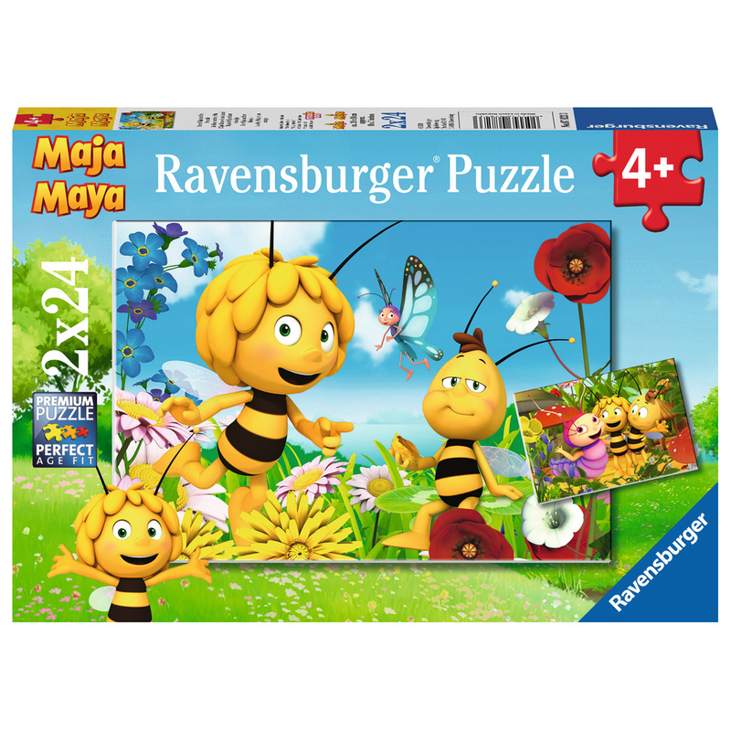 Ravensburger Puzzle: 2 x 24 Teile - Biene Maja und ihre Freunde - Kinderpuzzle
