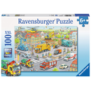 Ravensburger Puzzle: 100 Teile - Fahrzeuge in der Stadt - Kinderpuzzle Puzzel
