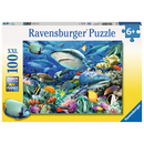 Ravensburger Puzzle: 100 Teile - Riff der Haie - Kinderpuzzle Puzzel Fische