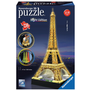 Ravensburger 3D Puzzle: 216 Teile - Eiffelturm bei Nacht - LED Puzzel Paris