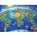 Ravensburger Puzzle: 200 Teile - Groe, weite Welt - Landkarte Kinderpuzzle