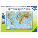 Ravensburger Puzzle: 300 Teile - Politische Weltkarte - Landkarte Kinderpuzzle