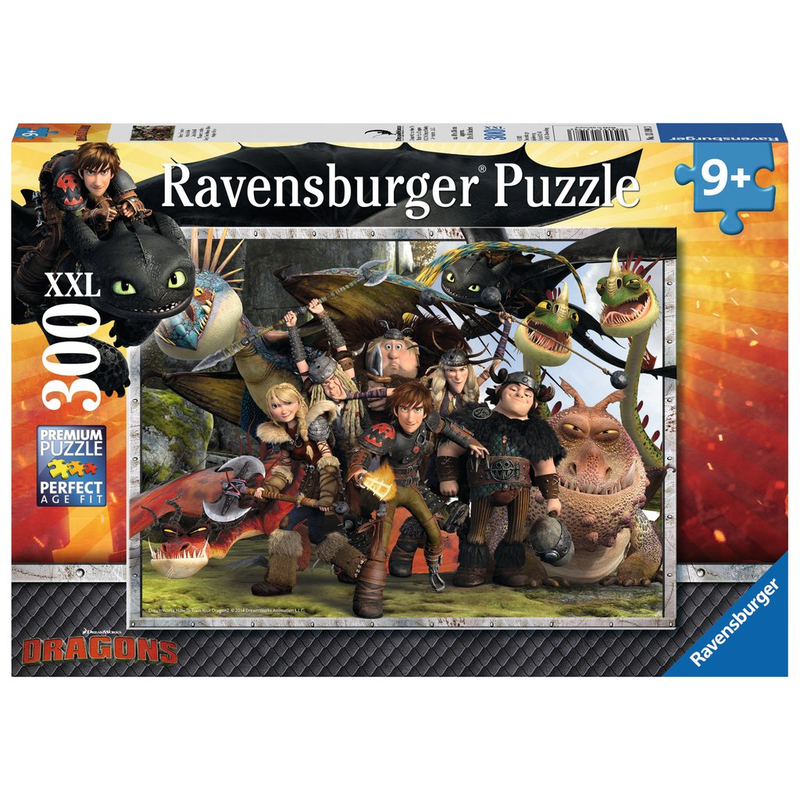 Ravensburger Puzzle: 300 Teile - Dragons: Treue Freunde - Drachen Kinderpuzzle