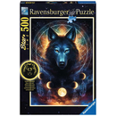 Ravensburger Puzzle: 500 Teile - Leuchtender Wolf - Erwachsenenpuzzle Starline