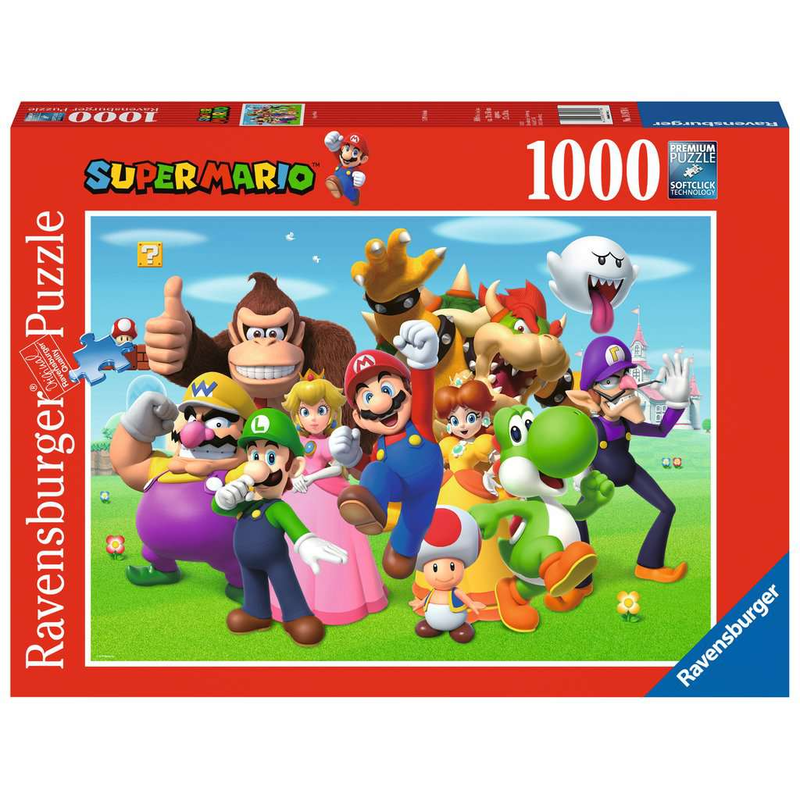 Ravensburger Puzzle: 1000 Teile - Super Mario - Puzzel Mario Kart Nintendo Luigi