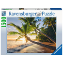 Ravensburger Puzzle: 1500 Teile - Strandgeheimnis - Meer Strand Palmen Puzzel