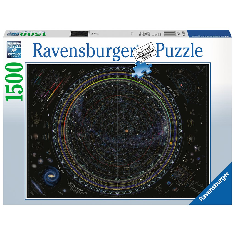 Ravensburger Puzzle: 1500 Teile - Universum - Erwachsenenpuzzle Sternkarte