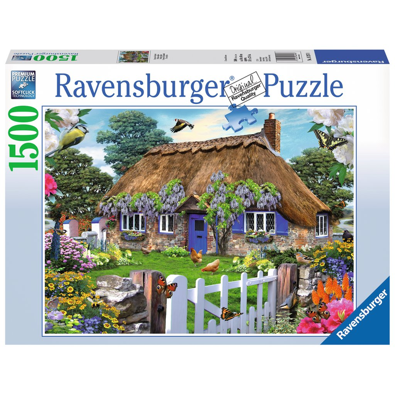 Ravensburger Puzzle: 1500 Teile - Cottage in England - Erwachsenenpuzzle Puzzel