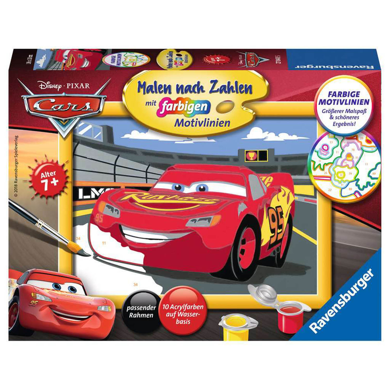 Ravensburger Malen nach Zahlen 27843 - Lightning McQueen - Malset Disney Cars