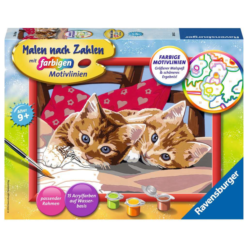 Ravensburger - Zwei Schmusekätzchen - Malen nach Zahlen Katzen
