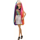 Mattel FXN96 - Barbie Regenbogen-Glitzerhaar Puppe (blond)