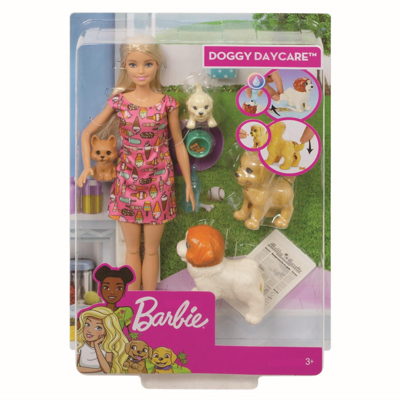 Mattel FXH08 - Barbie Hundesitterin und Welpen