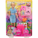 Mattel FWV25 - Barbie Reise Puppe mit Zubehr - Blond Hund Travel-Barbie Doll