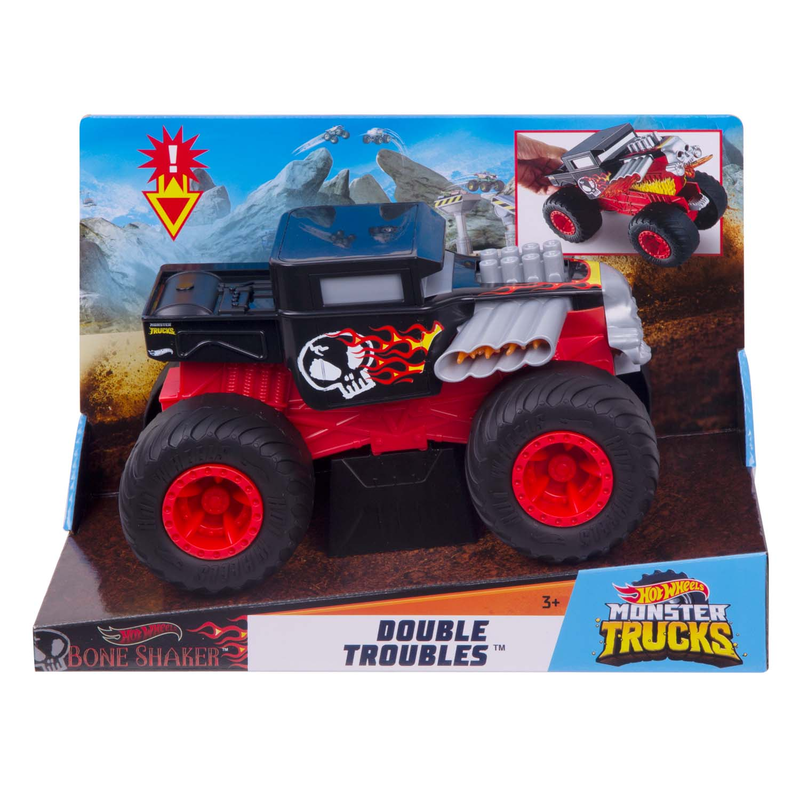 Mattel GCG07 - Hot Wheels Monster Trucks 1:24 Bone Shaker Double Troubles