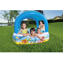 Bestway 52192 - Planschbecken mit Sonnendach - Aufblasbarer Babypool Kinderpool Pool - Blau