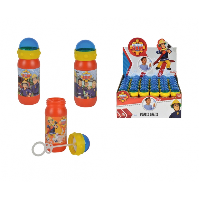 Simba - Feuerwehrmann Sam Seifenblasenflasche 60ml + Geduldspiel - Seifenblasen