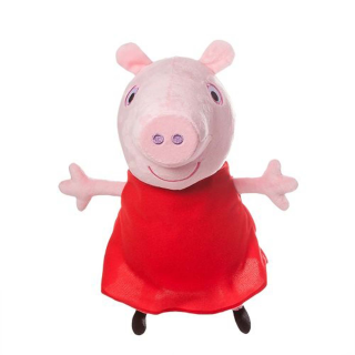 Jazwares PEP0063; 92661 - Peppa Pig Plüschfigur mit Sound, 15 cm - Peppa