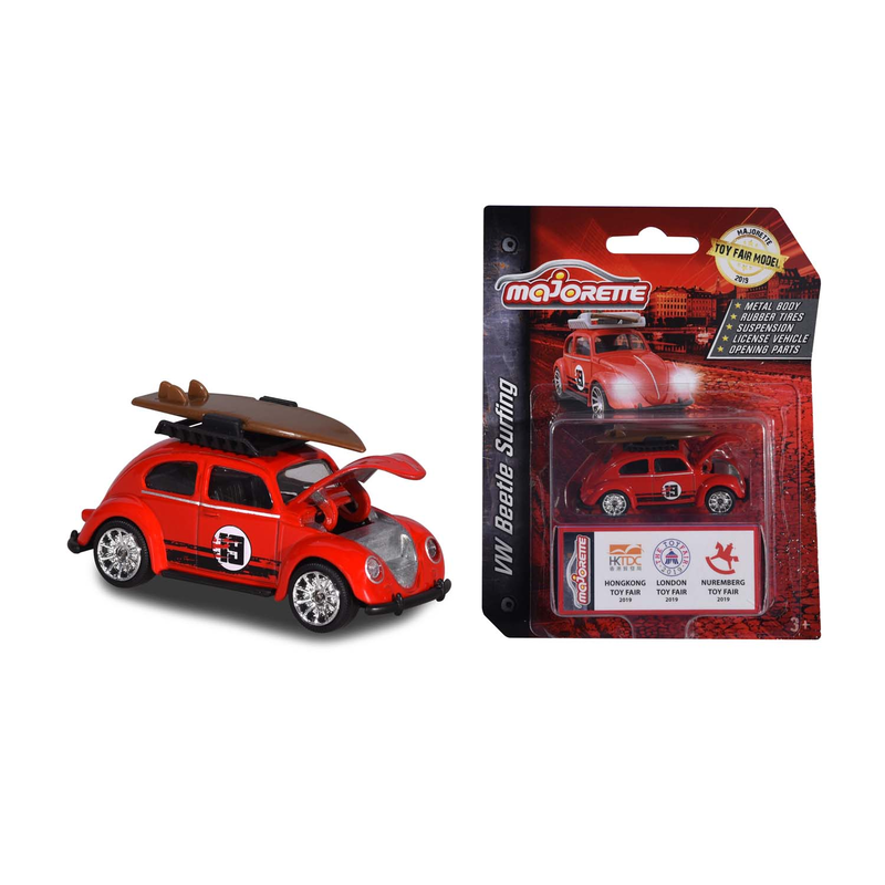Majorette - VW Beetle Surfing - Sondermodell: Toy Fair 2019 - VW Käfer Rot