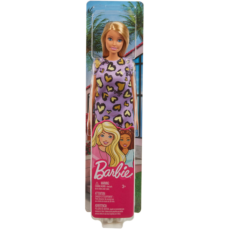 AUSWAHL: Mattel - Barbie Chic Puppe - Basicpuppe Blond Brnett Rot Edition 2019 Barbie im lila Kleid (Blond)