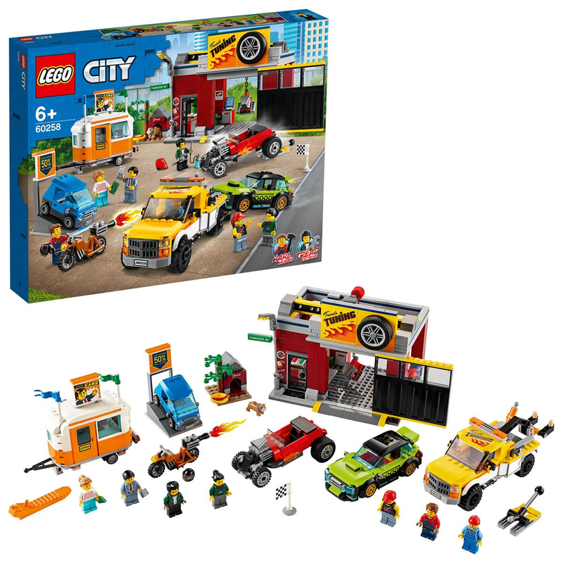 LEGO City 60258 - Tuning-Werkstatt - Autowerkstatt Autohändler Autos Abschlepper