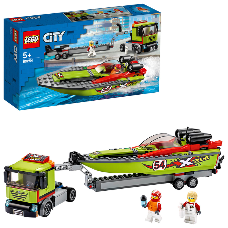 LEGO City 60254 - Rennboot-Transporter - Boot Schiff Truck LKW mit Anhänger