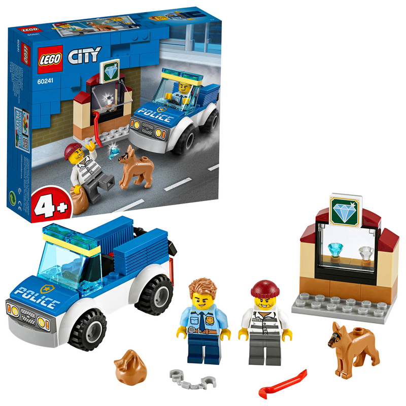 LEGO City 60241 - Polizeihundestaffel - Polizeiauto Einbrecher Räuber Dieb