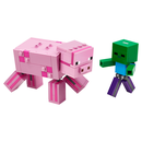 LEGO Minecraft 21157 - BigFig Schwein mit Zombiebaby - Videospiel Sammelfigur