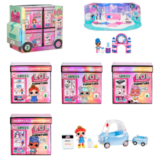 AUSWAHL: LOL Surprise Furniture + Doll - L.O.L. Möbelset mit Puppe Serie 2