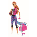 Mattel GJG57 - Barbie Wellness Fitness Puppe und Spielset - Sportlerin Hund