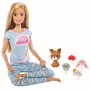 Mattel GNK01 - Barbie Wellness Meditations-Puppe und Spielset - Blond Hund Doll