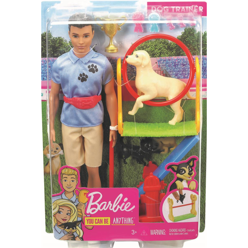 Mattel GJM34  - Barbie Ken Hundetrainer Puppe - Hund Hundeschule Puppenmann