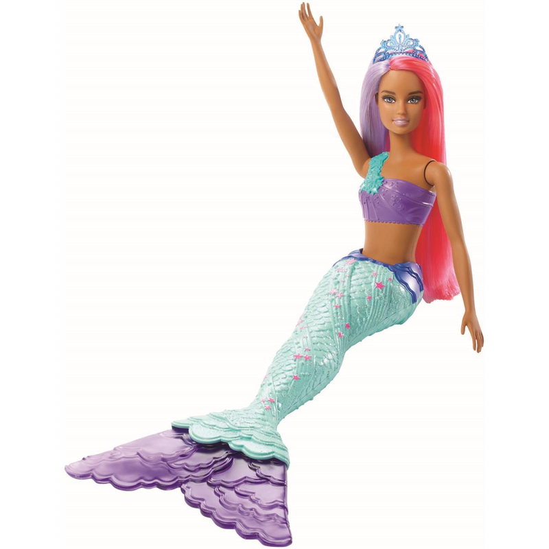 Mattel GJK09 - Barbie Dreamtopia Meerjungfrau Puppe Pinkes und lila Haar