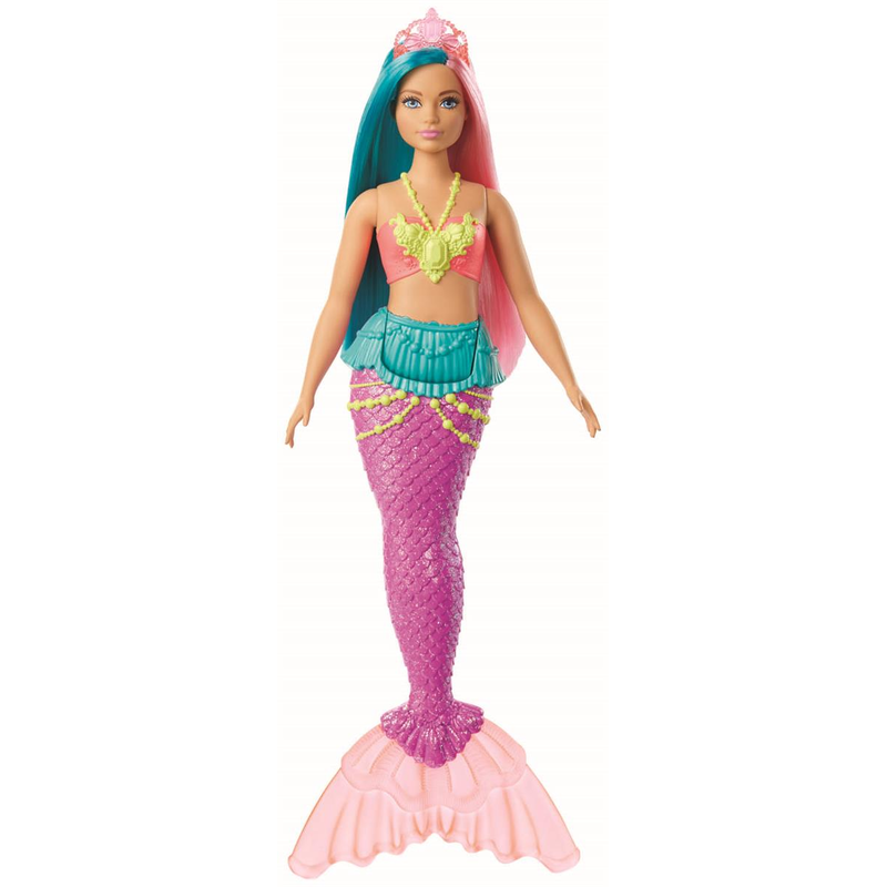 Mattel GJK11 - Barbie Dreamtopia Meerjungfrau Puppe Türkises- und pinkes Haar