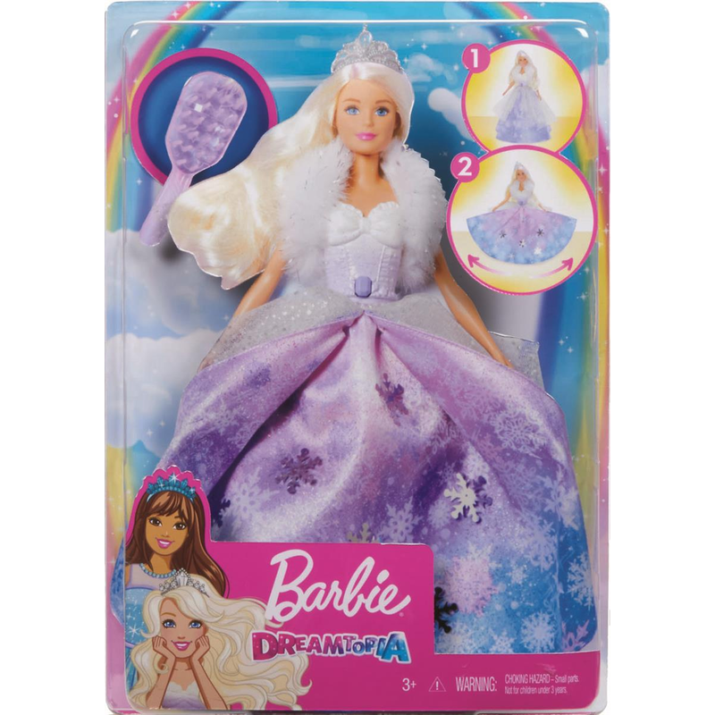 Mattel GKH26 - Barbie Dreamtopia Schneezauber Prinzessin Puppe - Eisprinzessin