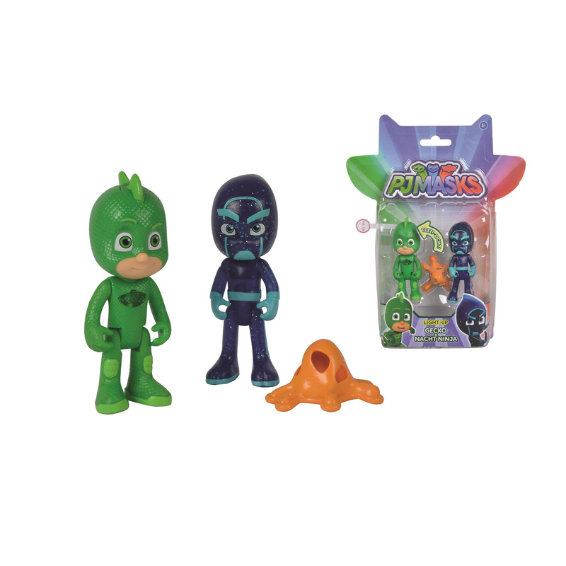 Simba - PJ Masks Figurenset Gecko + Ninja - Grner Held Greg + Bsewicht