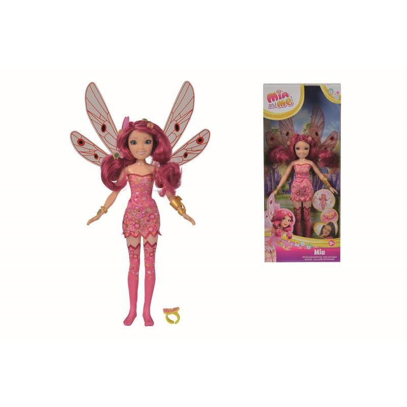 Simba - Mia and me Ankleidepuppe Mia - Elfe mit Flügeln Puppe Pink Einhörner