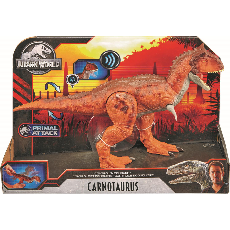 Mattel GJT59 - Jurassic World Herrschender Kampfaction Carnotaurus - Dinosaurier