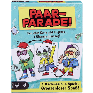 Mattel GTH20 - Paar-Parade! - Kartenspiel Reisespiel Gesellschaftsspiel