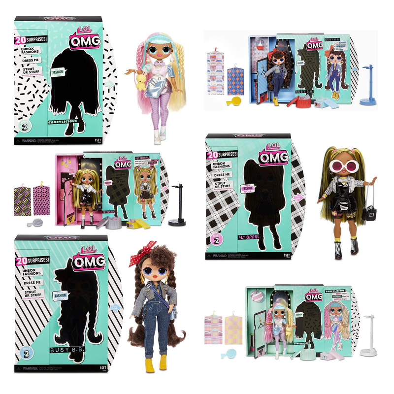 Set 1: LOL Surprise OMG Fashion Puppe Serie 2 - Candylicious Alt Grrl Busy B.B.