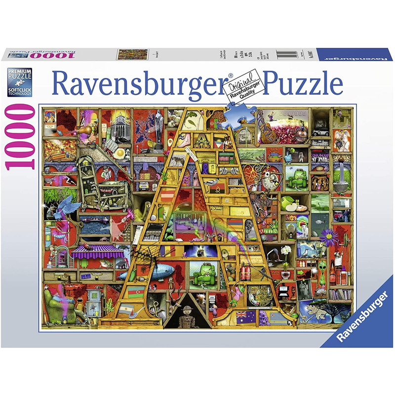 Ravensburger Puzzle: 1000 Teile - Awesome Alpabet A - Buchstabe A Puzzel