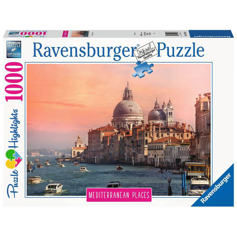Ravensburger Puzzle: 1000 Teile - Mediterranean Italy - Italien Vendig Puzzel